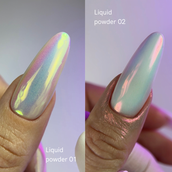 NOTN Втирка рідка Liquid powder 02 (перелив зеленого та червоно-рожевого), 5 g #3