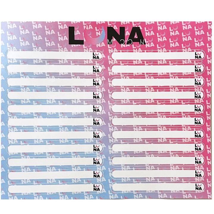 LUNAmoon. Adesivi per nail tips, senza numeri, 22 pz (1 foglio) #1