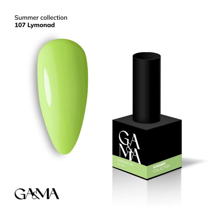 GA&MA. Gel polish #107 Lemonade, 10 ml, gel polish #1