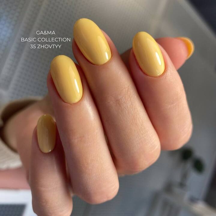GA&MA. Gel polish #35 YELLOW, 10 ml, Gel-Lack, gelb #4
