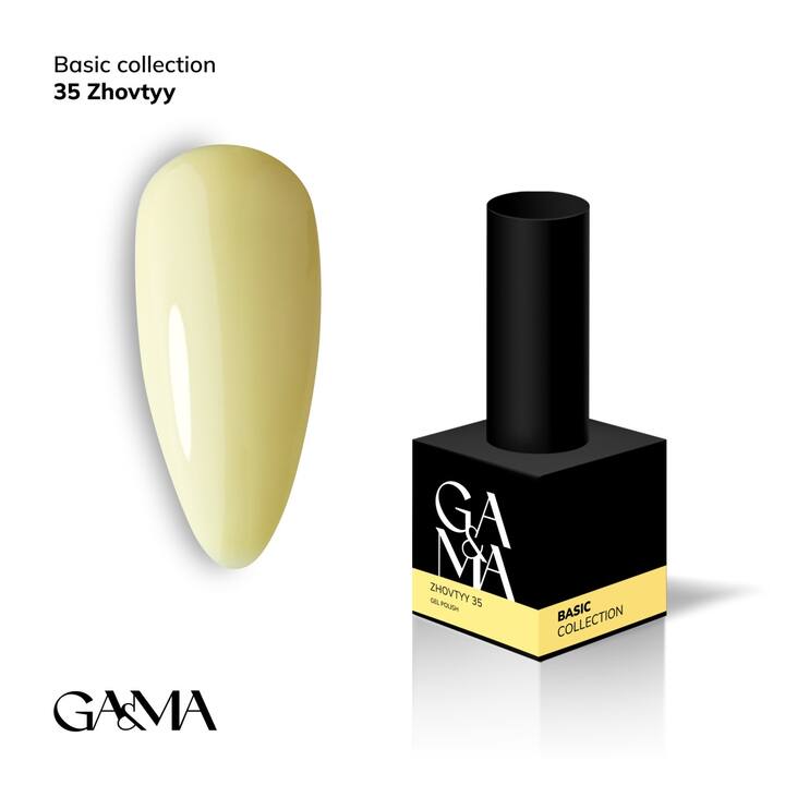 GA&MA. Gel polish #35 YELLOW, 10 ml, Gel-Lack, gelb #1