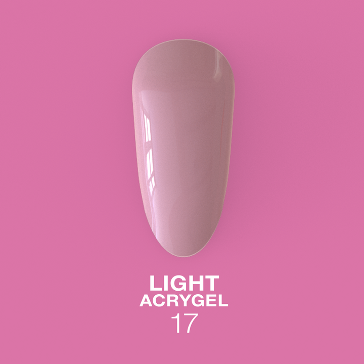 LUNAmoon. Light Acrygel #17 Taupe, 30 ml, gel líquido, nude lila #3