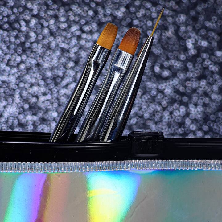 NOTN. Brushes Set, 3 Stk, Pinselset (Liner, quadratisch, oval) + Etui #2
