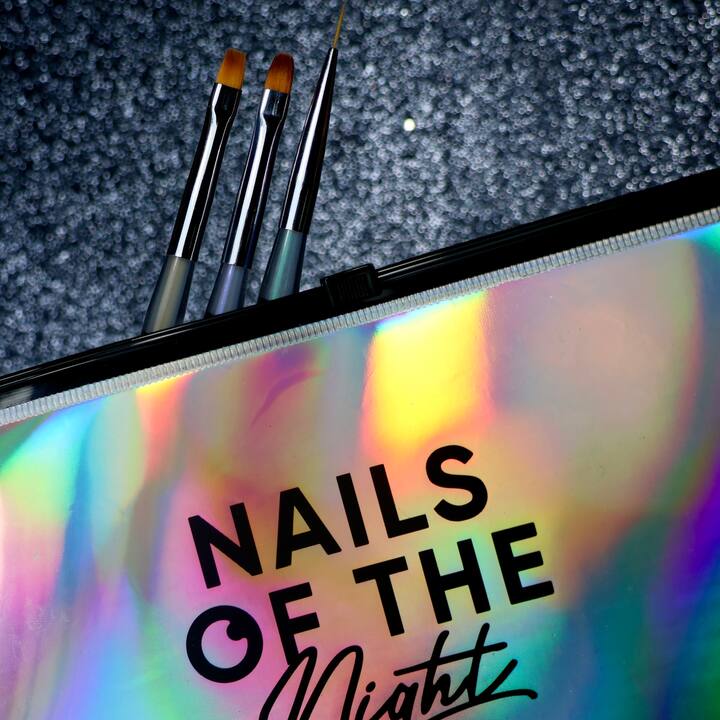NOTN. Brushes Set, 3 Stk, Pinselset (Liner, quadratisch, oval) + Etui #3