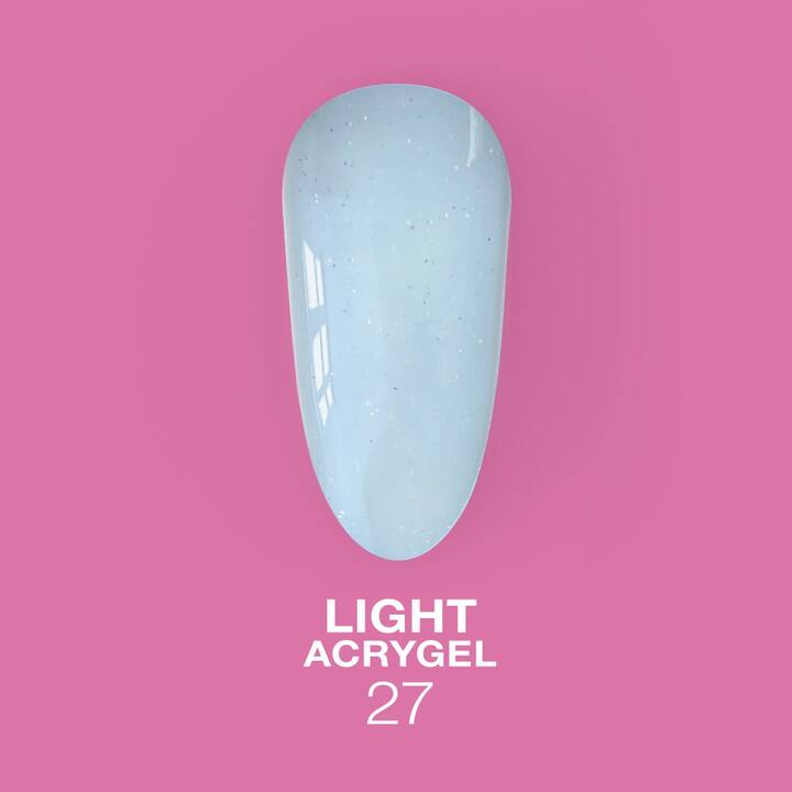 LUNAmoon. Light Acrygel #27 Milky with shimmer, 30 ml, flüssiges Gel, milchig mit Schimmer #2