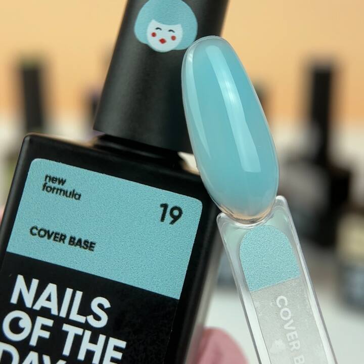 NOTD. Cover Base, NEW Formula #19, 10 ml, ніжно-блакитна камуфлююча база #3