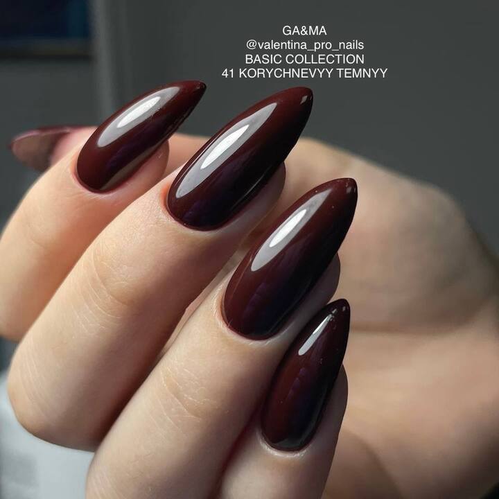GA&MA. Gel polish #41 DARK BROWN, 10 ml, гель-лак, коричневий темний (оновлений) #6
