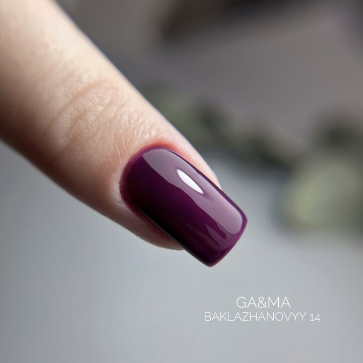 GA&MA. Gel polish #14 EGGPLANT, 10 ml, гель-лак, баклажановий #3