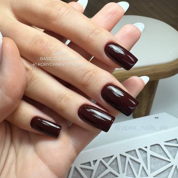 GA&MA. Gel polish #41 DARK BROWN, 10 ml, гель-лак, коричневий темний (оновлений) #7