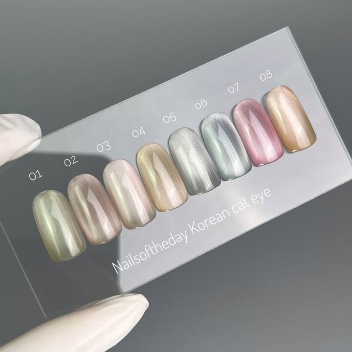 NOTN. Korean "Cat eye" Gel Polish #06, 10 ml, гель-лак "котяче око" сріблясто-блакитний #3