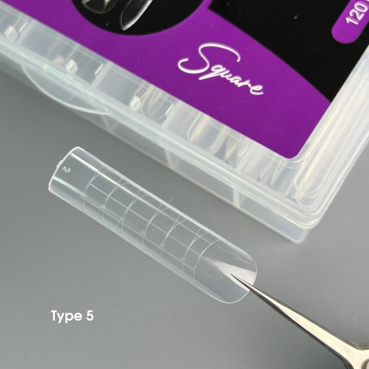 NOTD. Top nail forms, Dual Form, Type 5, Square, 120 Stück, obere Formen, Quadrat #2