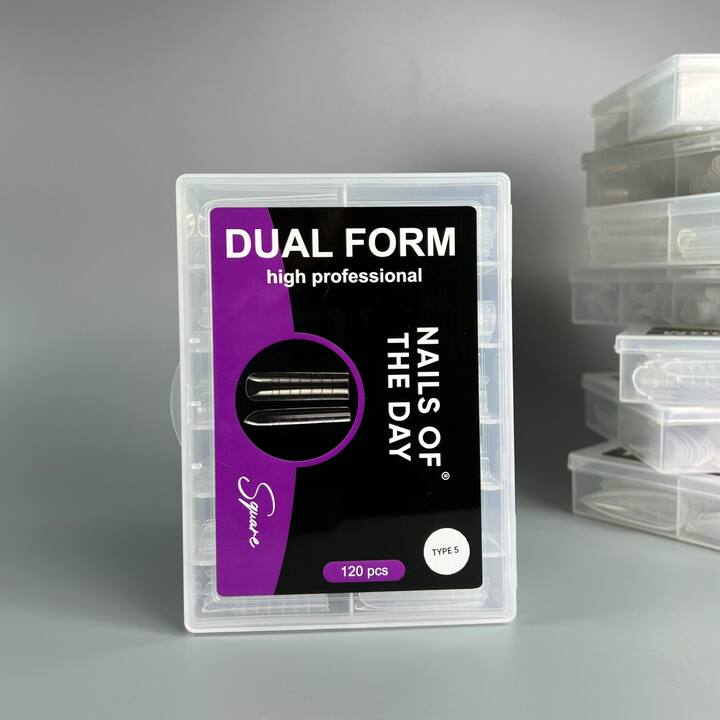 NOTD. Top nail forms, Dual Form, Type 5, Square, 120 Stück, obere Formen, Quadrat #4