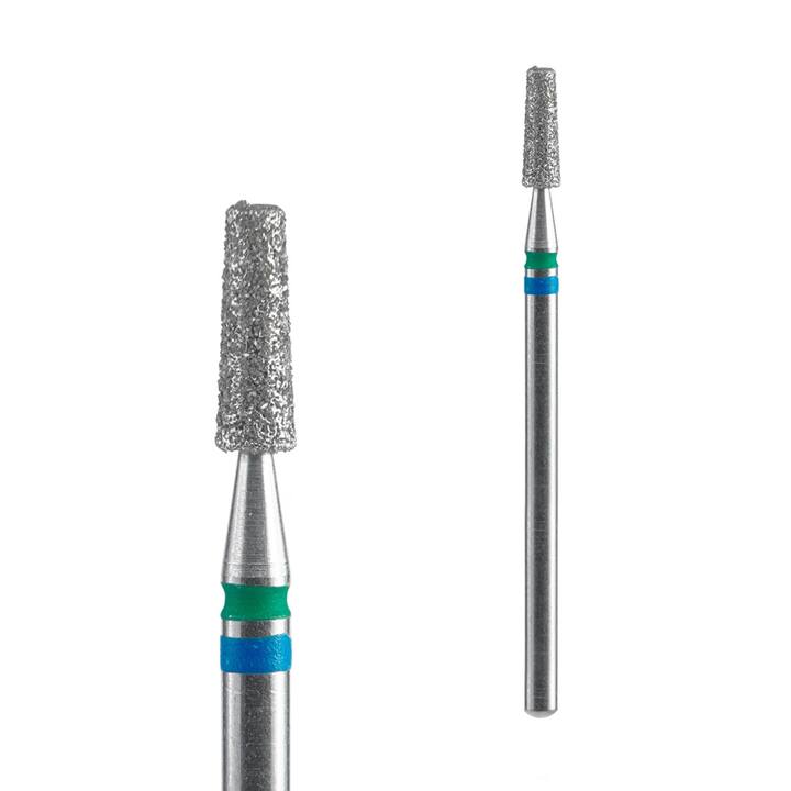 STALEKS Frézka diamantová DUO "KUŽEL KOMOLÝ" modrozelená, Ø 2.5 mm — STALEKS, NAILSMADE