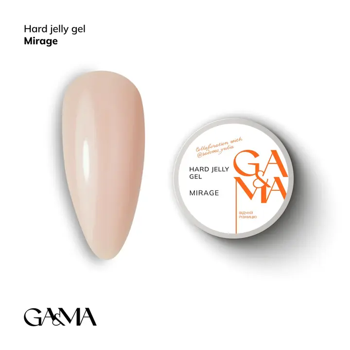 GA&MA. Hard Jelly Gel, Mirage, 15 ml, гель-желе нюд #1