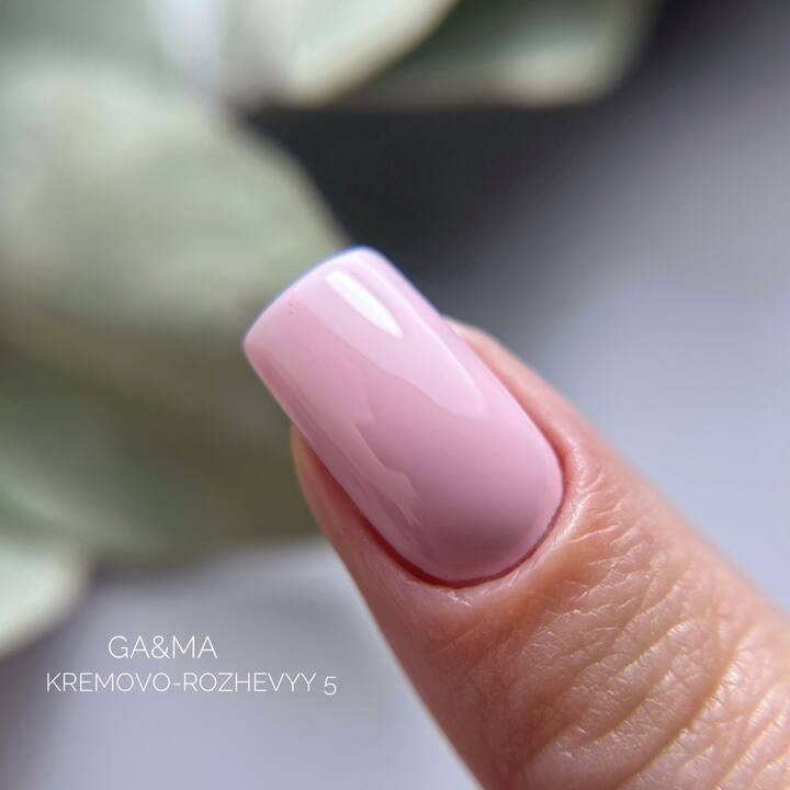GA&MA. Gel polish #5 PINK PASTEL, 10 ml, гель-лак, кремово-рожевий #3