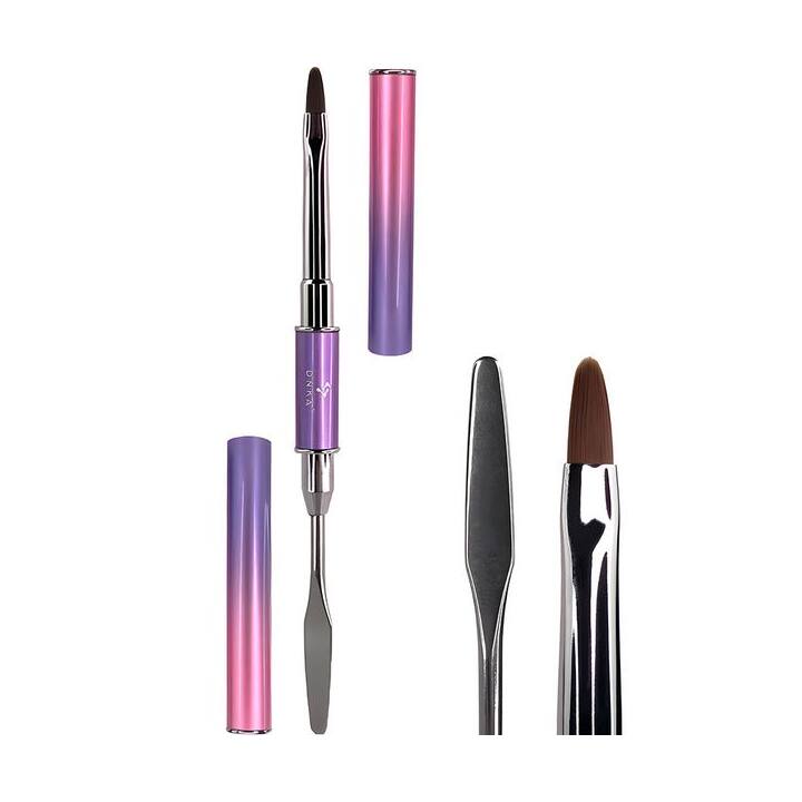 DNKa’ Polygel Brush #0004, Pincel doble cara para poligel con espátula #1