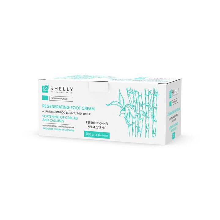 SHELLY. SET. Regenerierende Fußcreme mit Allantoin, Bambusextrakt und Sheabutter, 100 Stk. * 4 ml. #3