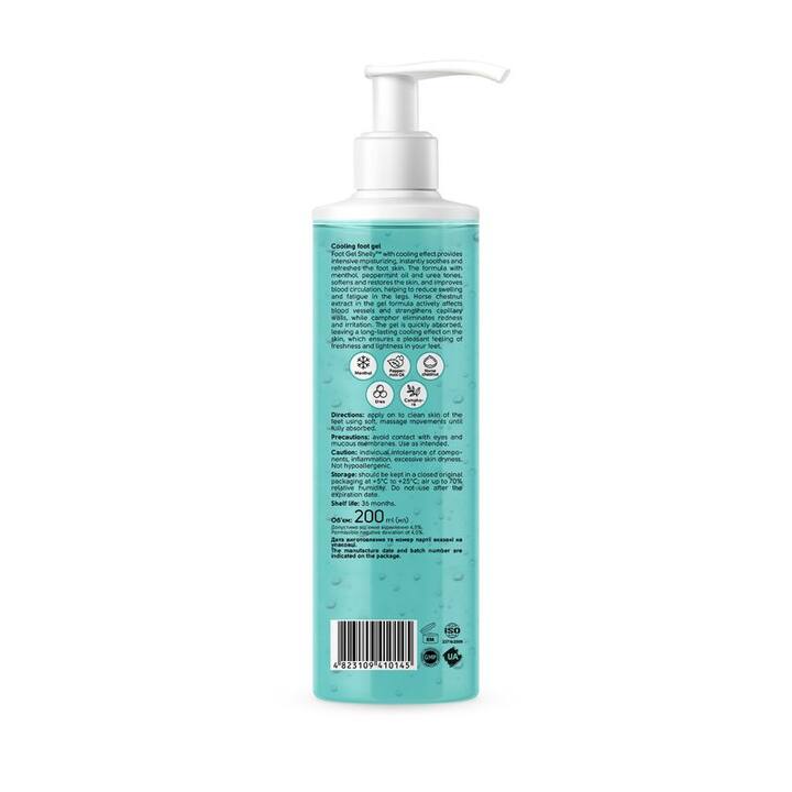 SHELLY. Cooling foot gel with menthol and peppermint oil, 200 ml. Chłodzący żel do stóp z mentolem i olejem miętowym #2