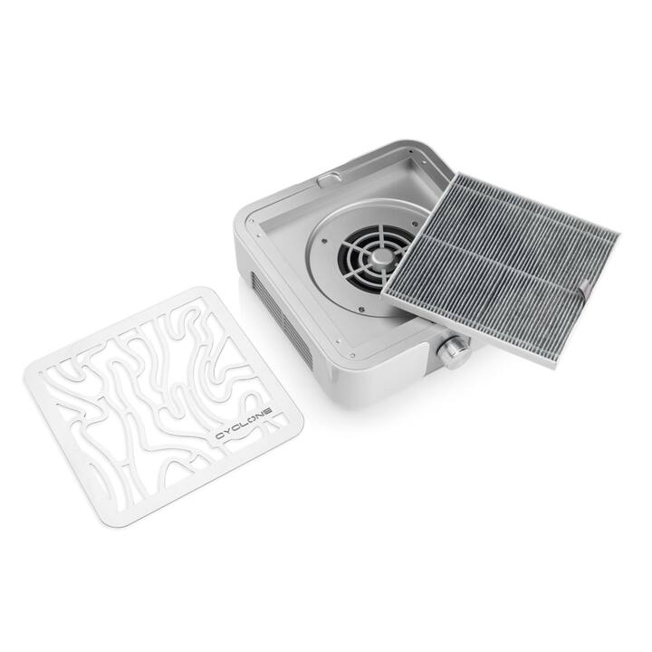 CYCLONE. Desktop portable Nail dust collector, "CYCLONE X2 SILVER", 72W. Надпотужна витяжка з додатковим USB-портом #3