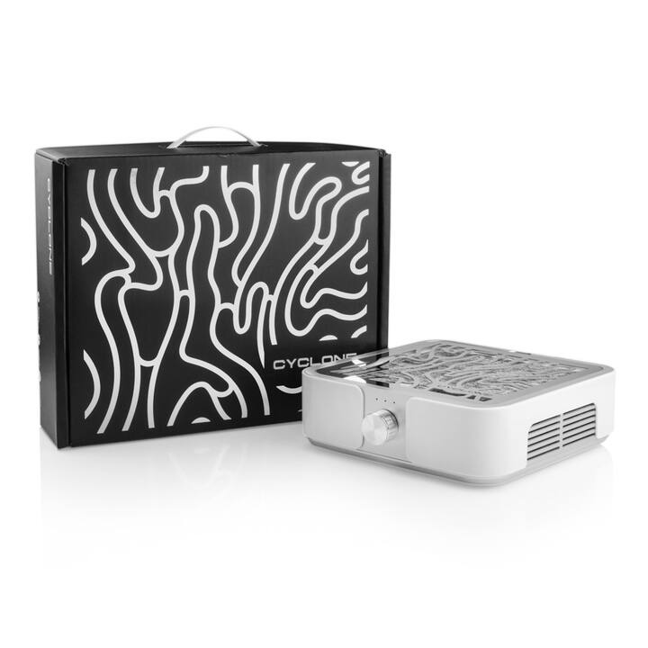 CYCLONE. Desktop portable Nail dust collector, "CYCLONE X2 SILVER", 72W. Надпотужна витяжка з додатковим USB-портом #2