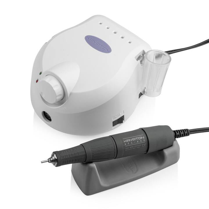 KRYPTON. Nail drill XPS-400 WHITE/PURPLE 65 W. Фрезер для манікюру та педикюру #1