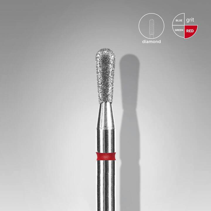 STALEKS. Fréza diamantová "ZÁPALKA" červená, Ø 2.3 mm — STALEKS, NAILSMADE