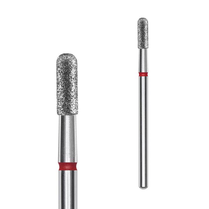 STALEKS. Fraise diamantée "CYLINDRE ARRONDI" rouge, Ø 2.3 mm / partie travaillante 6,5 mm #1