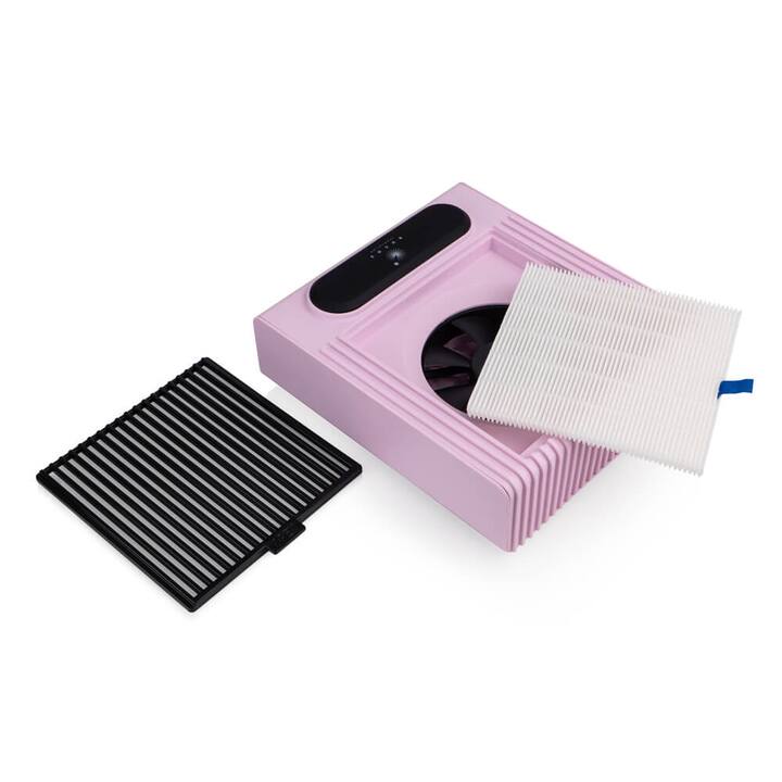 CYCLONE. Desktop portable Nail dust Collector "CYCLONE V1 PINK" with HEPA-filter, 100W. Aspiratore da tavolo con filtro HEPA rosa #4