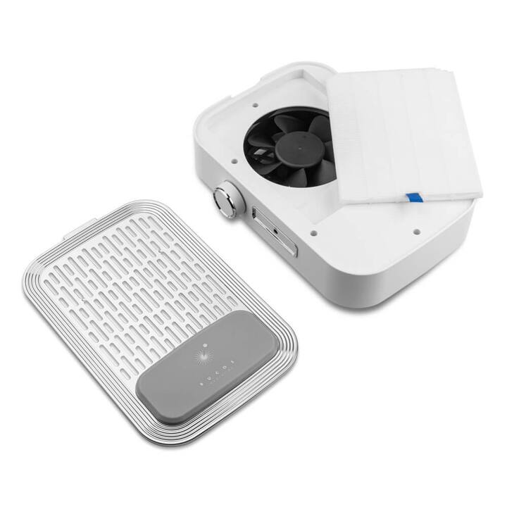 CYCLONE. Desktop portable Nail dust Collector "CYCLONE V3-B" with battery, 100W. Витяжка з акумулятором,  біла #3