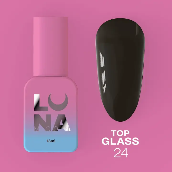 LUNAmoon. Glass Top Coat #24, 13 ml, top coat coloré brillant #2