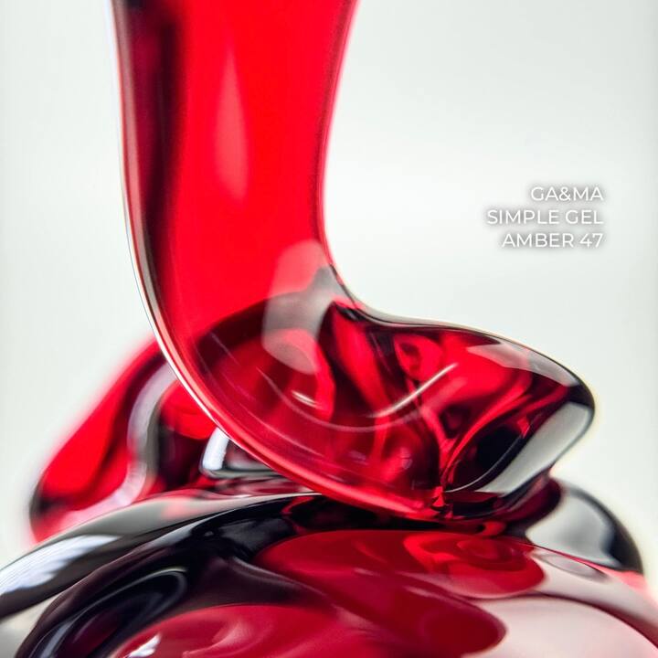 GA&MA. Simple builder gel, Stained glass #47 Amber, 15 ml, вітражний гель без опилу, Бурштин #2