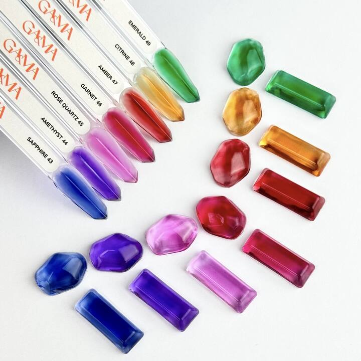 GA&MA. Simple builder gel, Stained glass #44 Amethyst, 15 ml, вітражний гель без опилу, Аметист #5