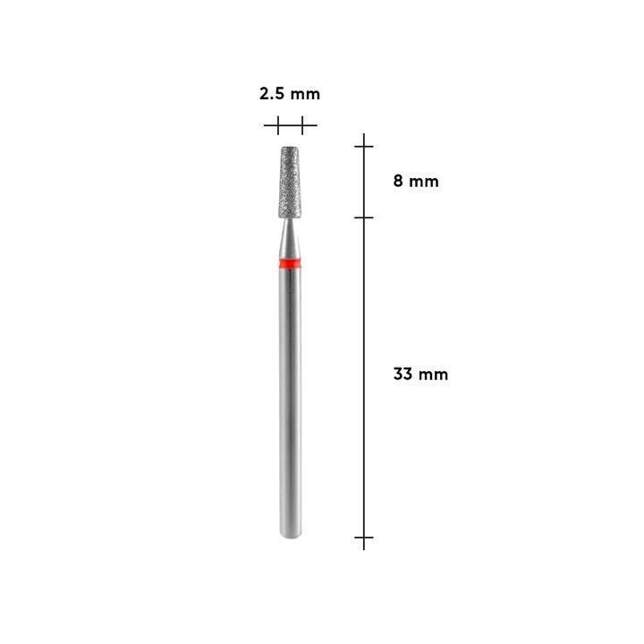 STALEKS Diamantfrees "AFGEKNOTTE KEGEL" rood, Ø 2.5 mm — STALEKS, NAILSMADE