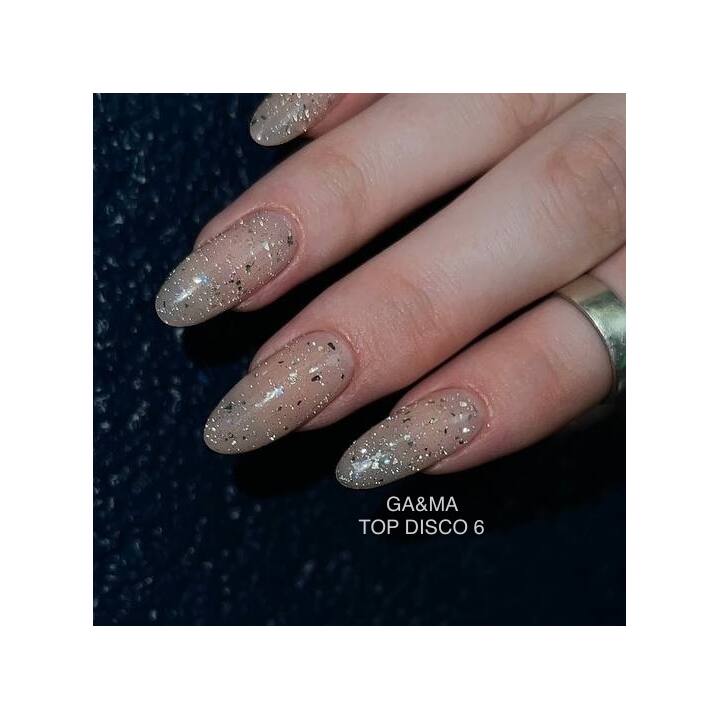 GA&MA. DISCO SHINE TOP #006, 10 ml, Топ світловідбиваючий, срібло #2