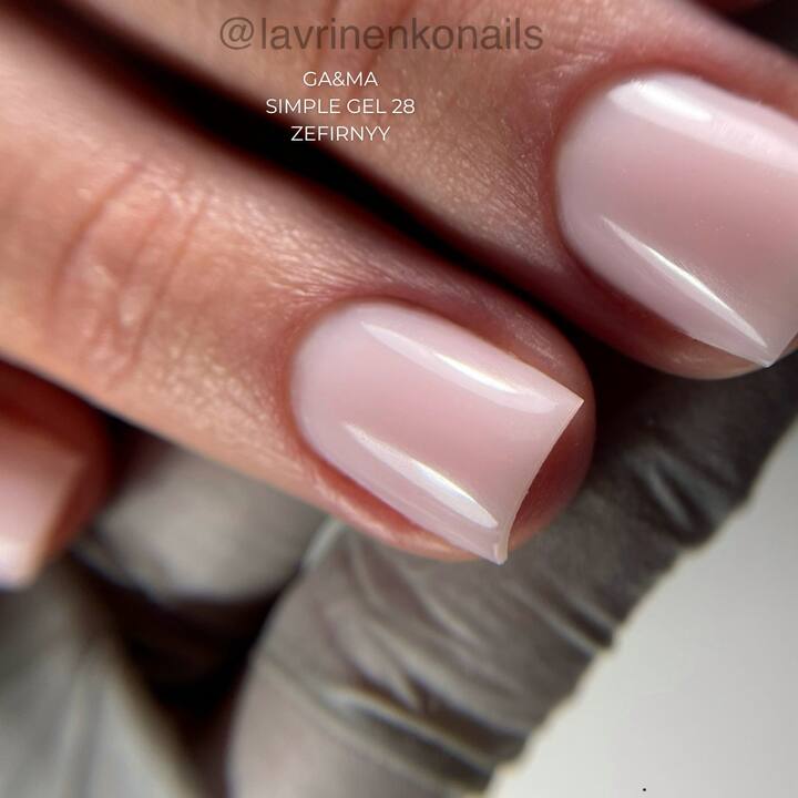 GA&MA. Simple builder gel #28 Zephyr, 30 ml, gel senza limatura, marshmallow #5