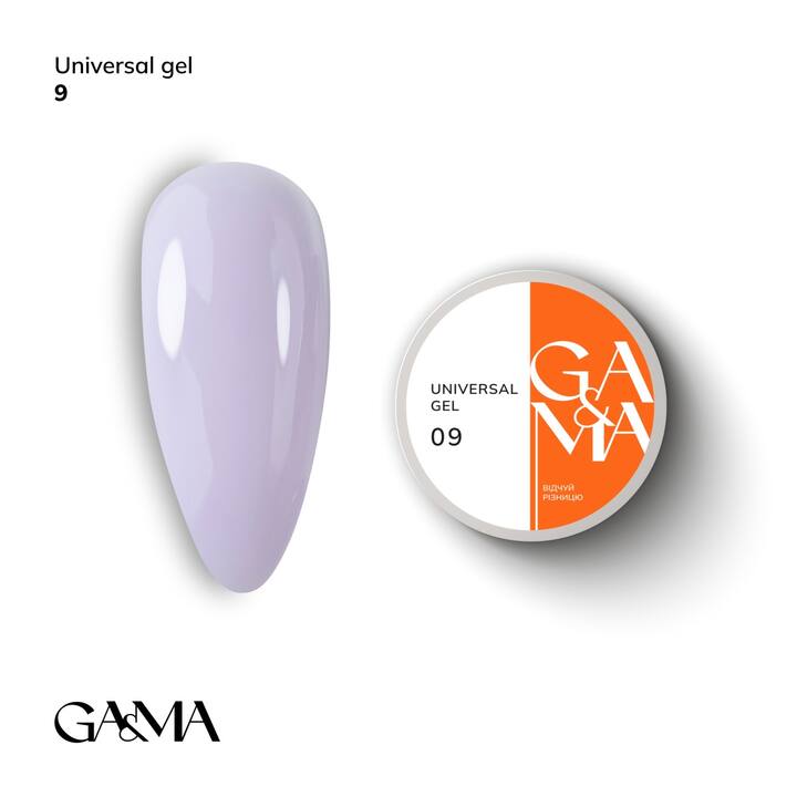 GA&MA. Universal gel #9, гель без опилу, рідкий, 30 ml #2