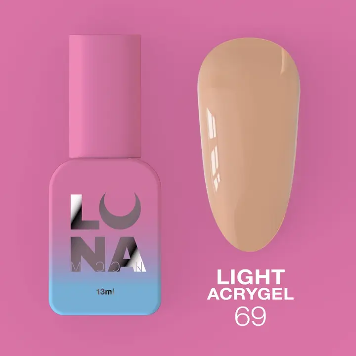 LUNAmoon. Light Acrygel #69, 13 ml, builder gel #2