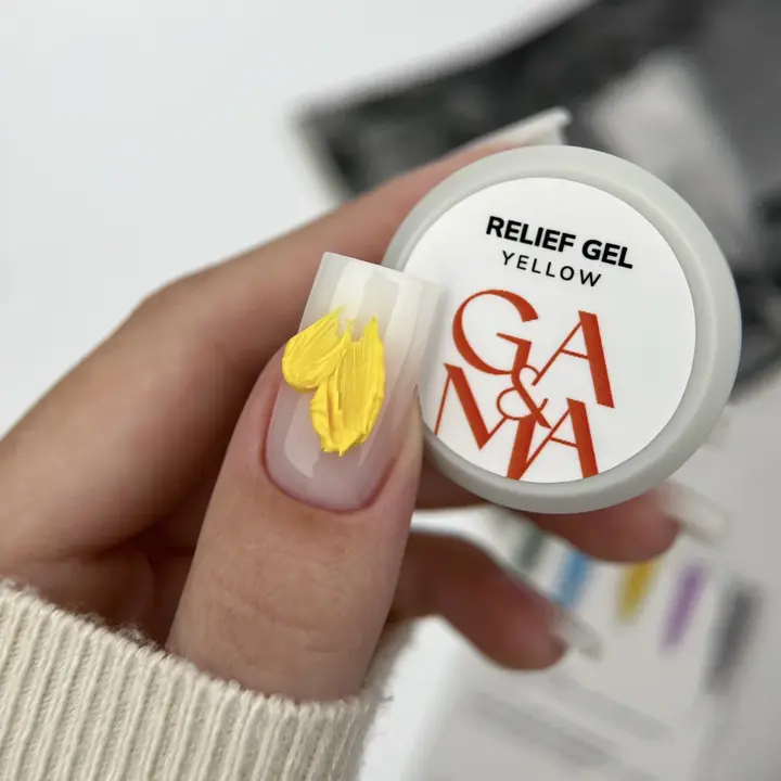 GA&MA. SET, Relief Gel, Pastel Collection, 5 pcs * 5 g. Набір Рельєф гелів, пастельна колекція #6