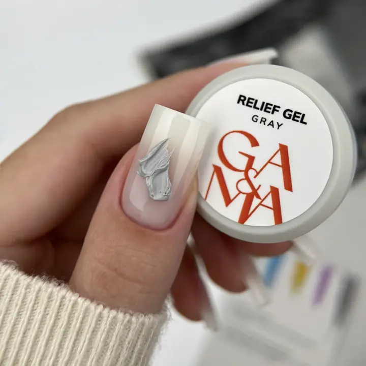 GA&MA. SET, Relief Gel, Pastel Collection, 5 pcs * 5 g. Набір Рельєф гелів, пастельна колекція #8