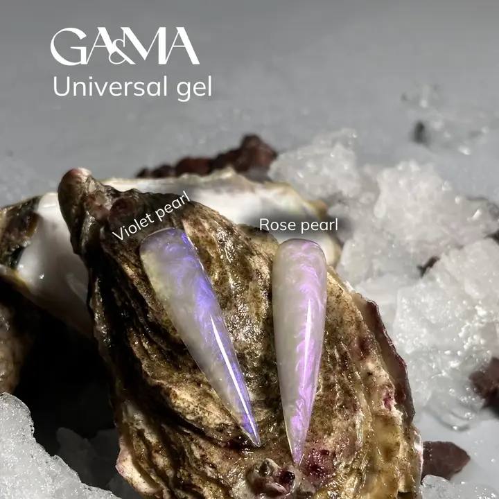 GA&MA. Universal builder gel Violet Pearl. limited, 15 ml, гель без опилу, лімітований #4