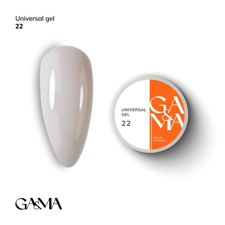 GA&MA. Universal gel 22, gel sem limagem, líquido, 30 ml #1