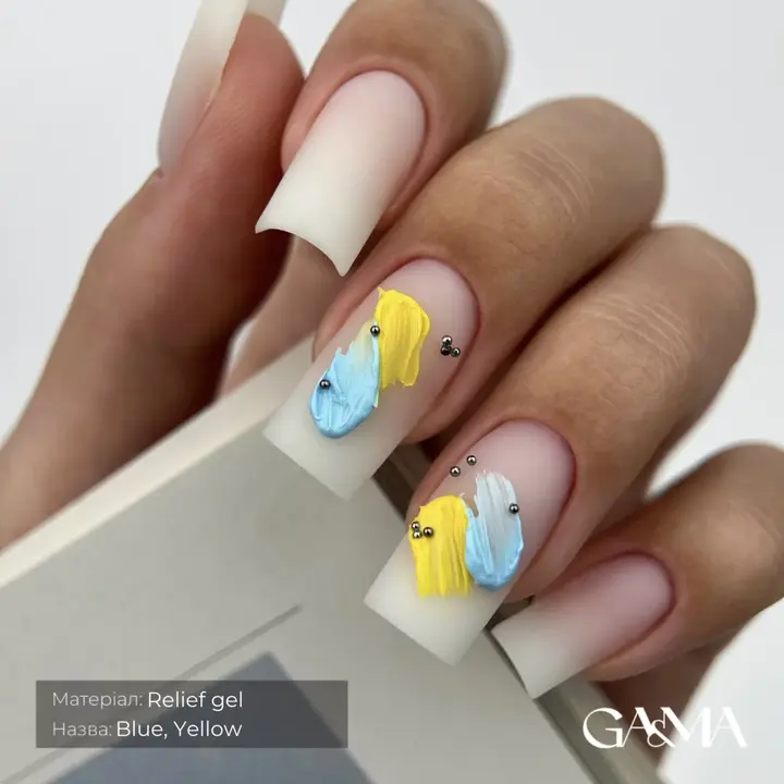 GA&MA. SET, Relief Gel, Pastel Collection, 5 pcs * 5 g. Набір Рельєф гелів, пастельна колекція #9