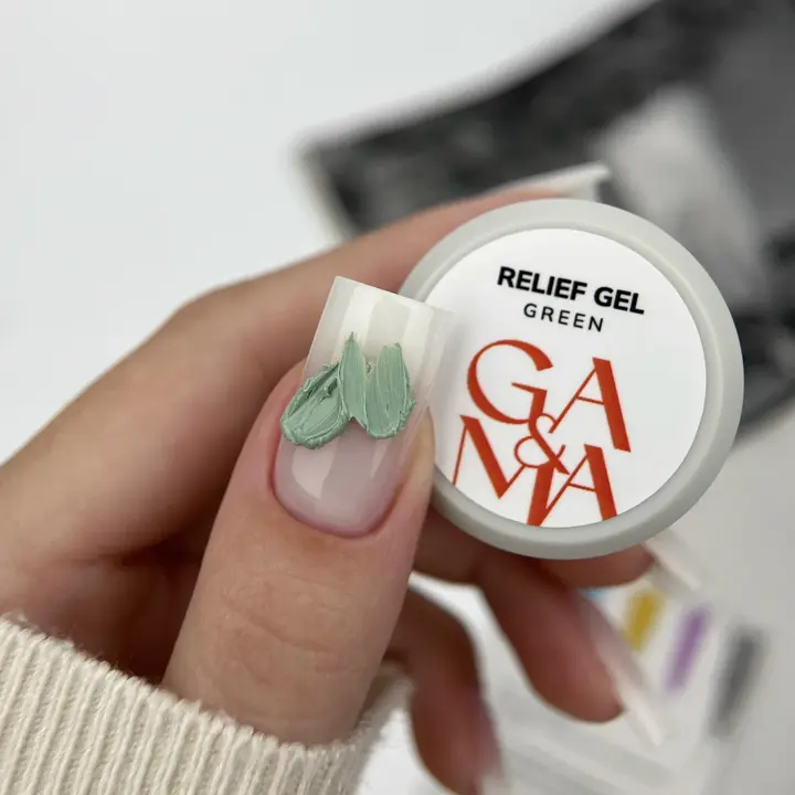 GA&MA. SET, Relief Gel, Pastel Collection, 5 pcs * 5 g. Набір Рельєф гелів, пастельна колекція #4