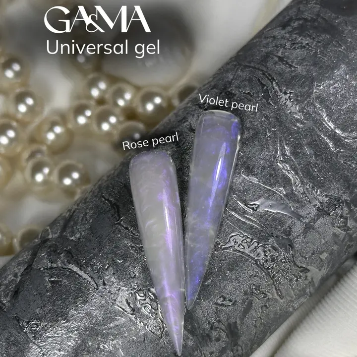 GA&MA. Universal builder gel Violet Pearl. limited, 15 ml, гель без опилу, лімітований #3