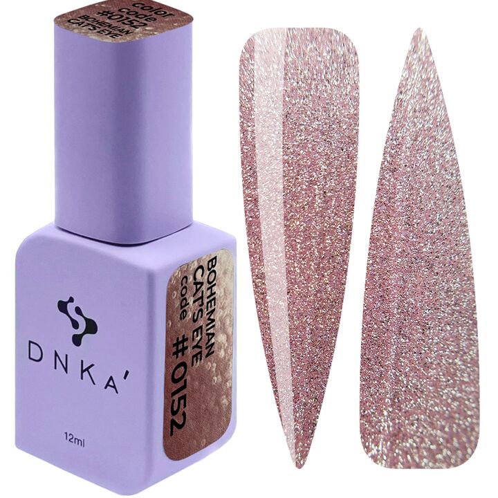 DNKa’. Gel Polish, Bohemian Cat`s Eye, NEW FORMULA, #0019 (#0152), 12 ml, гель-лак "Котяче око" #1