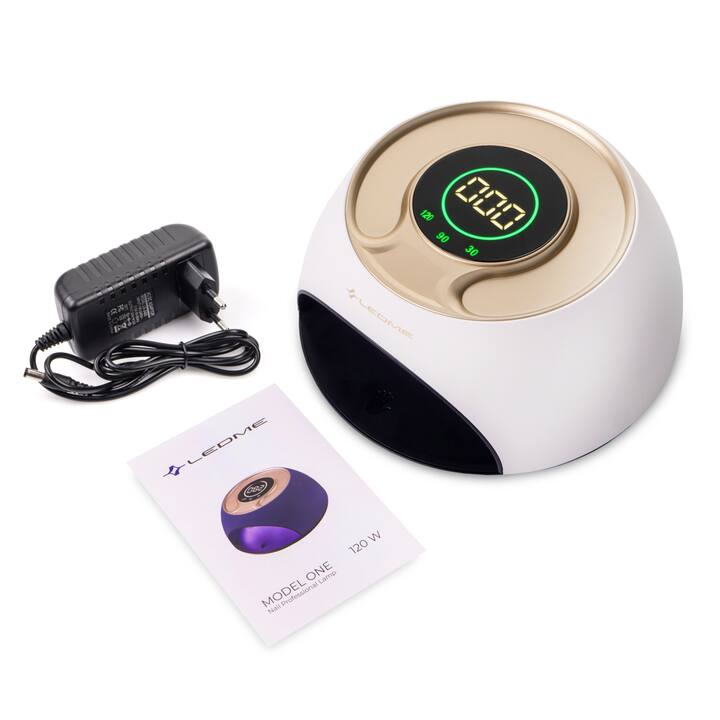 UV-LED lamp LEDME ONE 120W, WHITE. Lâmpada para secagem de gel polish, branca #3