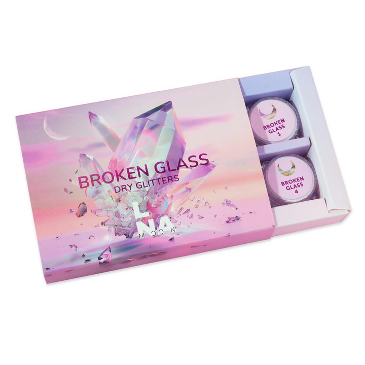 LUNAmoon. BROKEN GLASS. Dry Glitter Set, 6 pcs, set de paillettes sèches, 6 pièces #1