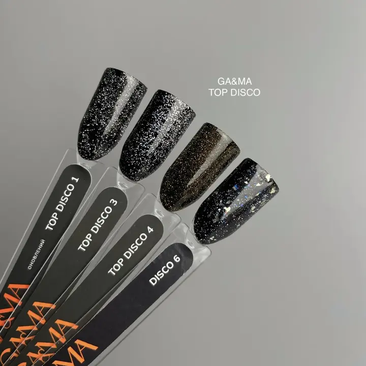 GA&MA. DISCO SHINE TOP #004, 10 ml, Топ світловідбиваючий, золото #2