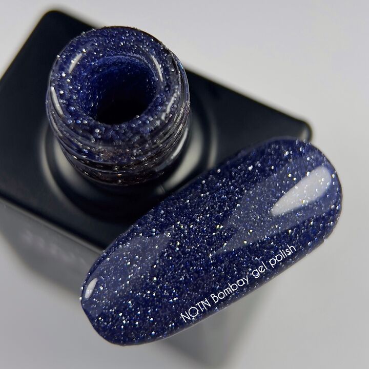 NOTN. Гель-лак Bombay, #318, світловідбиваючи глибокий синій, 10 ml #3