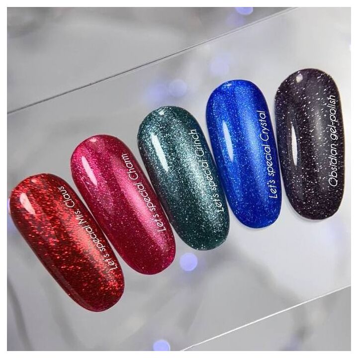 NOTD. Gel Polish, Mrs. Claus, #157, 10 ml. Гель-лак, насичено-червоний із дрібним шимером #5